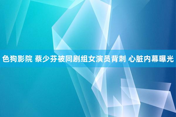 色狗影院 蔡少芬被同剧组女演员背刺 心脏内幕曝光