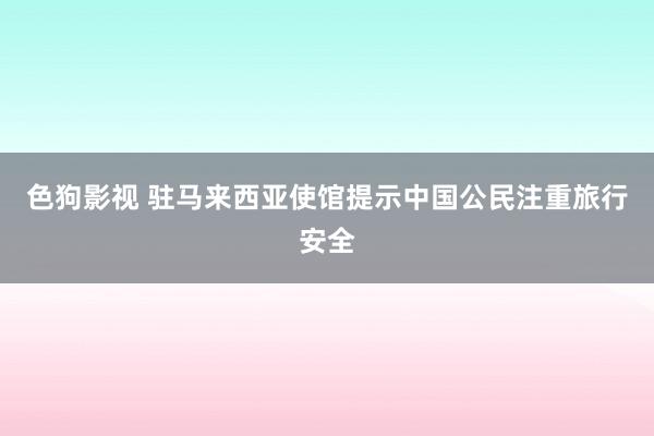 色狗影视 驻马来西亚使馆提示中国公民注重旅行安全