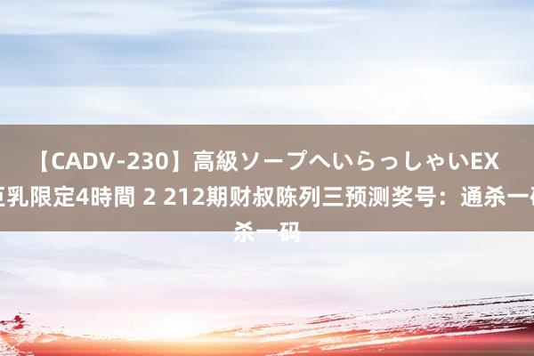 【CADV-230】高級ソープへいらっしゃいEX 巨乳限定4時間 2 212期财叔陈列三预测奖号：通杀一码