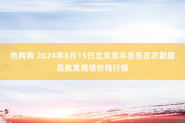 色狗狗 2024年8月15日北京京丰岳各庄农副居品批发商场价钱行情