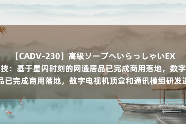 【CADV-230】高級ソープへいらっしゃいEX 巨乳限定4時間 2 九联科技：基于星闪时刻的网通居品已完成商用落地，数字电视机顶盒和通讯模组研发进行中