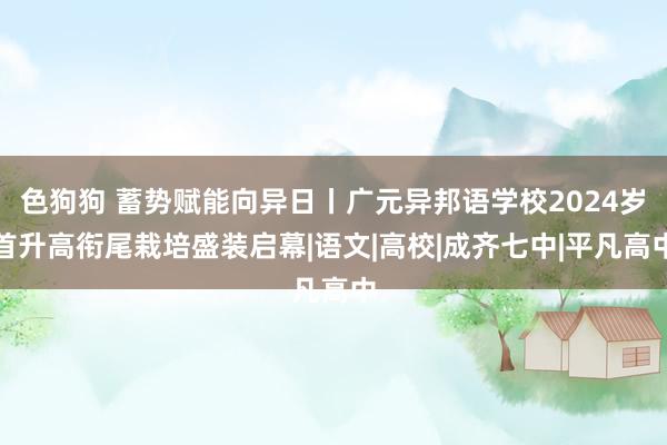 色狗狗 蓄势赋能向异日丨广元异邦语学校2024岁首升高衔尾栽培盛装启幕|语文|高校|成齐七中|平凡高中