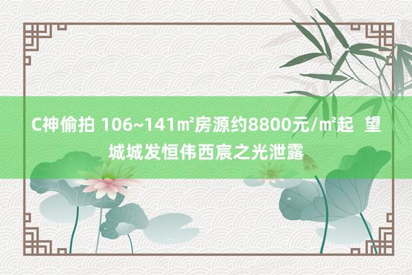 C神偷拍 106~141㎡房源约8800元/㎡起  望城城发恒伟西宸之光泄露